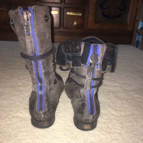 Steve Madden Leather Combat Bootie - Picture 2 of 8